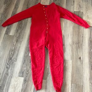 Duofold Onesie size large Red
